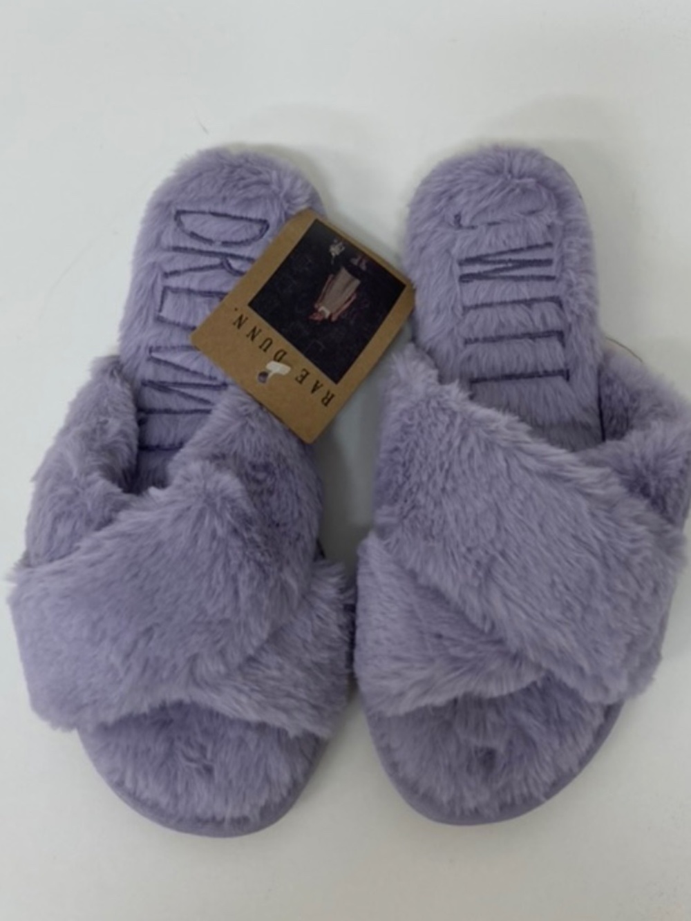 Lavender Fuzzy Slippers (RAEDUNN) (NWT)